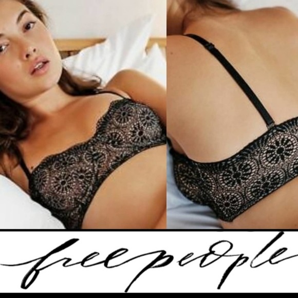 Free People Other - 🆕️Free People Starla Underwire Black Lace Bra 34A